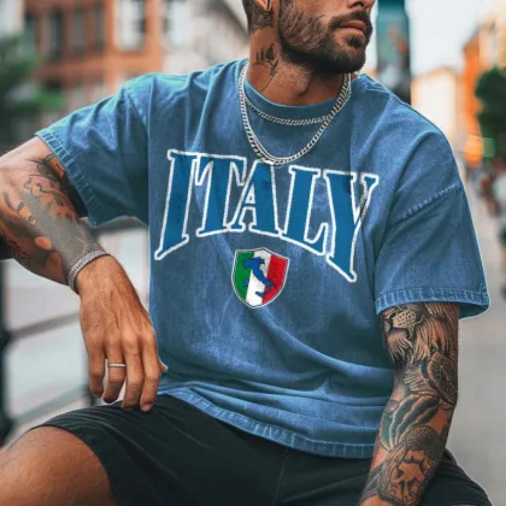 Men's Casual 3D Printed T Shirt Summer Short Sleeve Loose Fit Tees