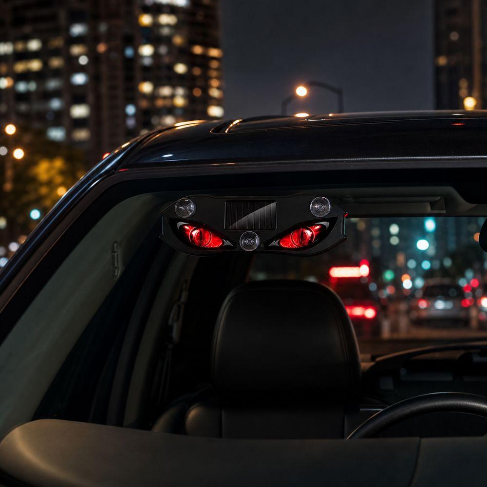 Flashing Car Demon Eye Light Solar Powered Car Window Light LED Signal Lamp  Vehicle Accessories