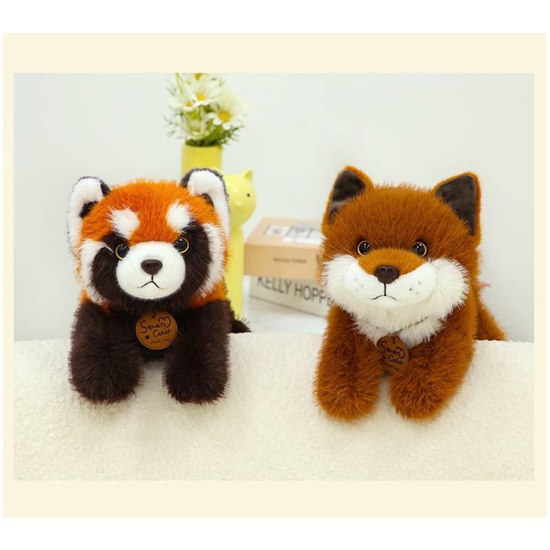 Raccoon Plush Fox Toy Cartoon Animal Stuffed Doll Room Decoration Gift Kids