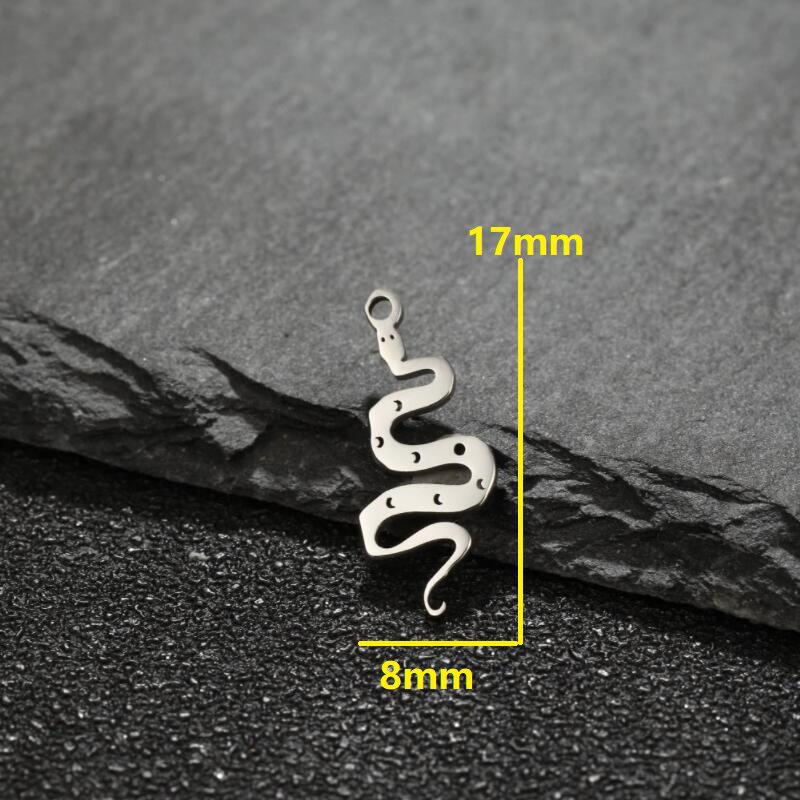 2025 Zodiac Snake New Year Earrings: Stainless Steel Hollow Pendant Fashion Jewelry