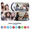 Wireless Lavalier Microphone Portable Noise Canceling Audio Video Recording Live Interview Mic For iPhone 3.5 audio interface TC