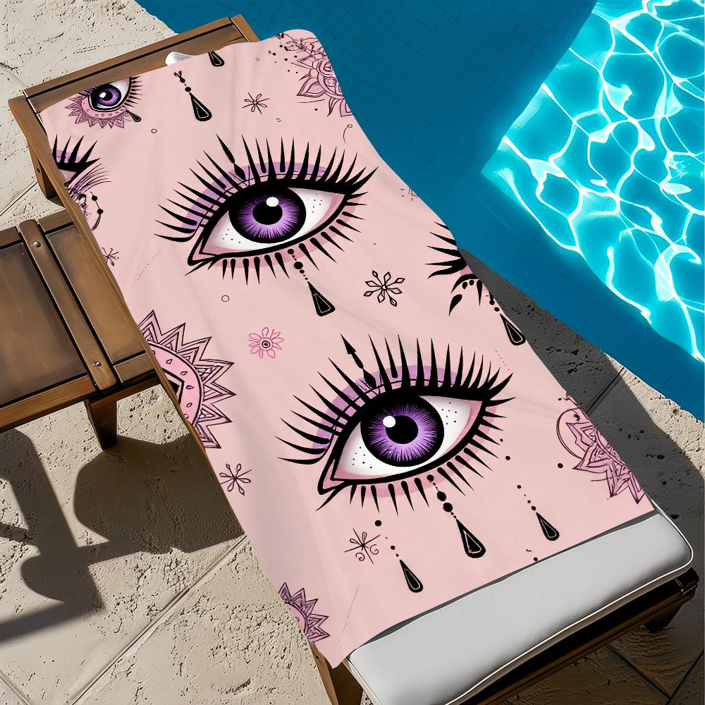 E-Evil ART Towel Beach Quick Dry Soft E-Eye Pool Towels Gift for Travel Gym Shower Camping Sports