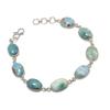 Natural Republic Larimar Edelsteen 925 Sterling Zilver Armband 7-8" ASB-3061