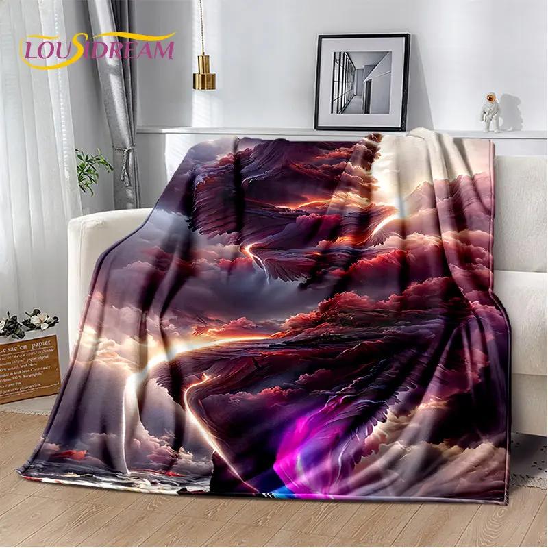 3D Natural ,Tornado, Cloud Soft Plush Blanket,Flannel Blanket Throw Blanket for Living Room Bedroom Bed Sofa Picnic Kids Office