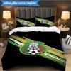 3PCS Mexico Football Team Emblem Printed Soft Bedding Set,Including 1pc Duvet Cover And 2pcs Pillowcases Perfect for Bedroom, Dormitory, Fan Gift