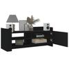 Vidaxl Szafka Pod Tv, Czarna, 100X35X40 Cm, Materiał Drewnopochodny