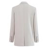 Nanyou Women's High-End Acetate Blazer - Spring/Summer 2025 Loose Fit, Drapey Patchwork Design