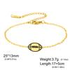EUEAVAN Basketball Volleyball Baseball Rugby Bracelet Stainless Steel Fashion Geometric Bracelet for Women Men Jewelry Gifts