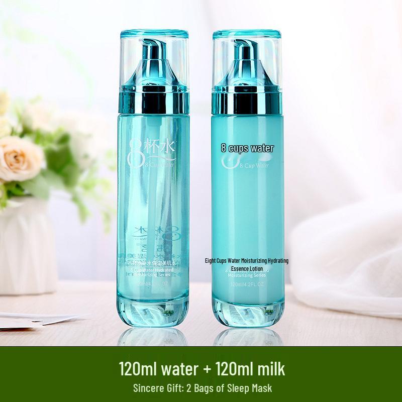 Eight Cups of Water Skincare: Hydrating Toner & Emulsion Set for Moisturizing, Refreshing, Radiant Skin