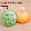 Hand Roller Massager For Cellulite Massage,Deep Tissue Massage Ball For Back,Neck,Foot,Shoulder,With 7 360-Degree Metal Roller