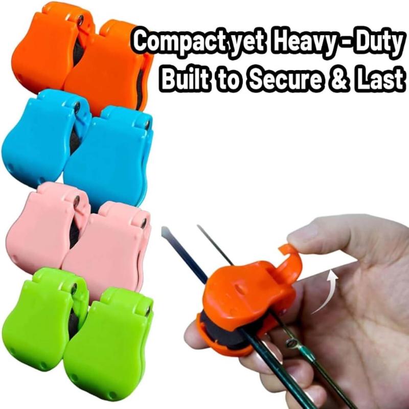 1/2/4 ks Multifunkční držák na rybářský prut Fixační klip Popruhy Přenosný držák na rybářský prut na pláž Kompaktní design Rybářské nářadí