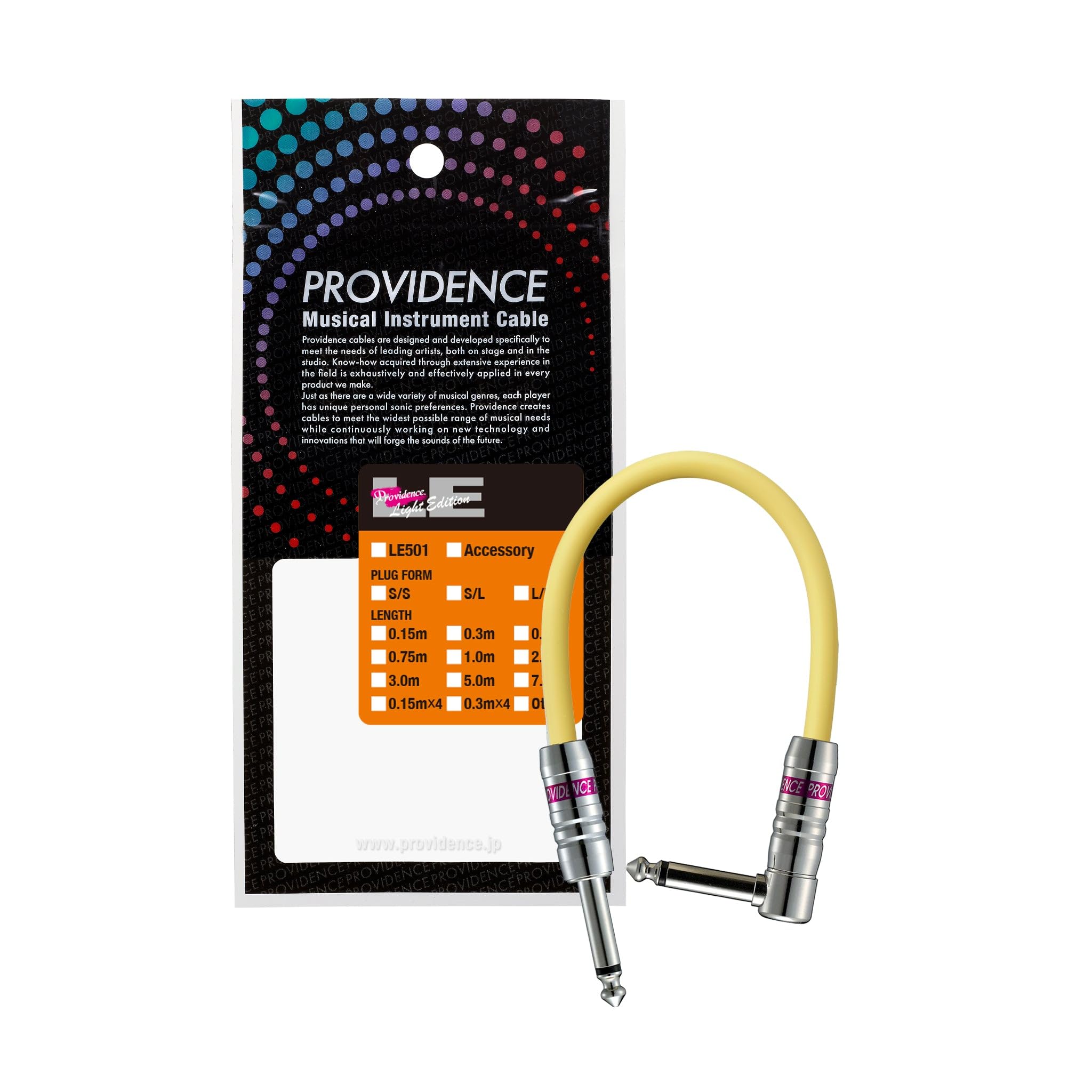 

Providence LE501 30cm Yellow Patch Cable with SL Plugs (StraightL-Shaped)