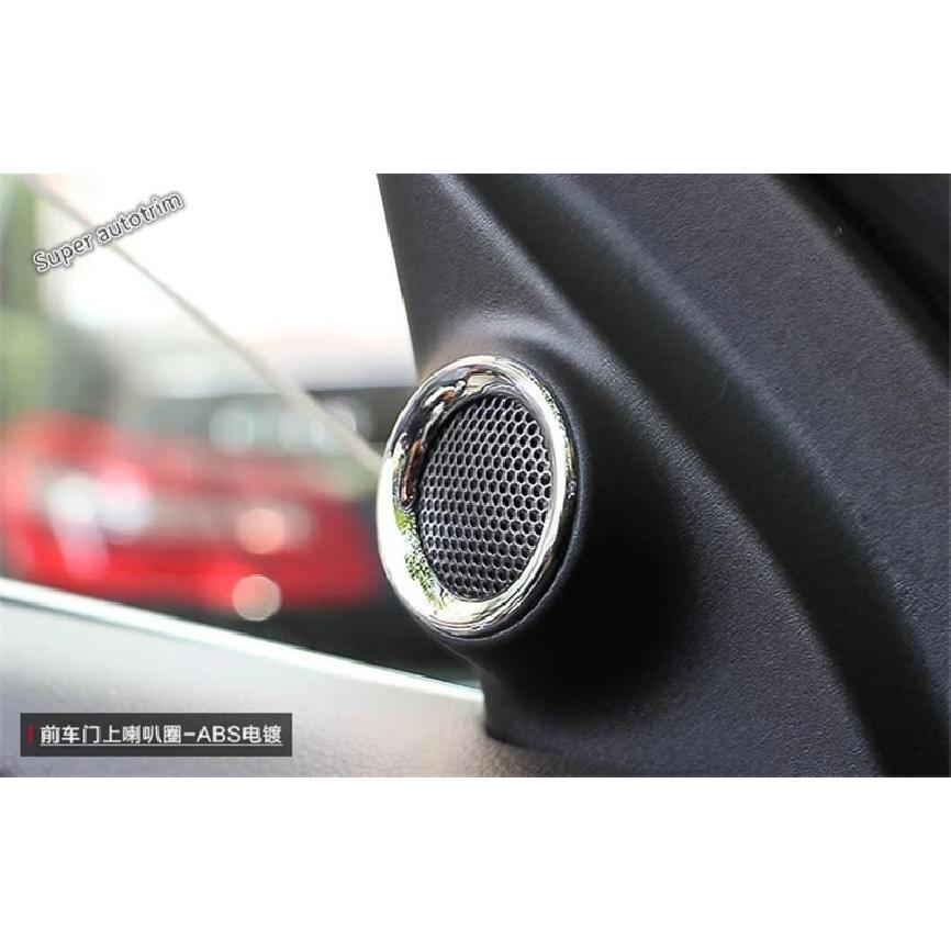 Pillar A Tweeter Speaker Audio Loudspeaker Sound Ring Cover Trim ABS Chrome Accessories Fit For Jeep Grand Cherokee 2011 - 2016