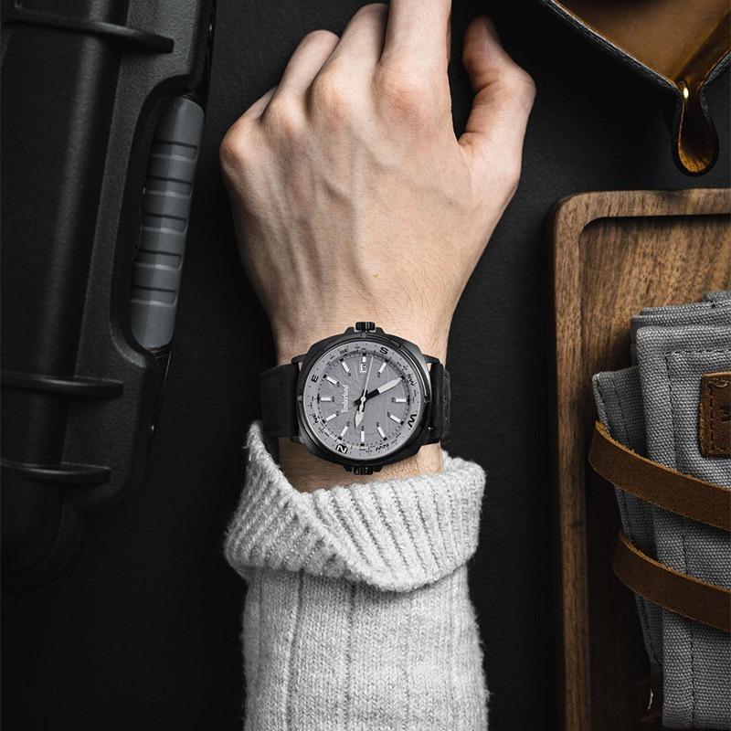 Timberland WILLISTON Watch Quartz Movement Leather Strap Stainless Steel Case Men's Watch Round Fashion Waterproof TDWGB2230804