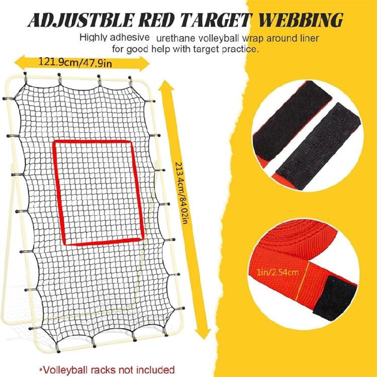 Multifunctional Volleyball Rebounder Net Easy Assembly Design Sports Training Net Quick Setups Polyester Texture