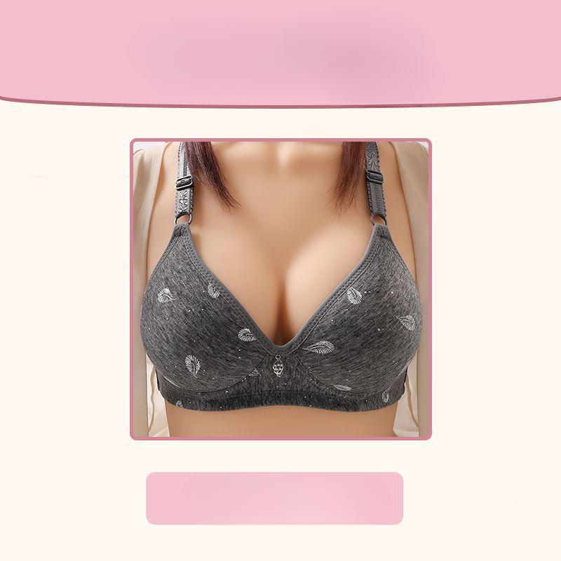 

Бюстгальтер для матери без стали, тонкий хлопковый утягивающий женский комплект нижнего белья, сексуальный и антипровисающий бюстгальтер 44/100C чёрный