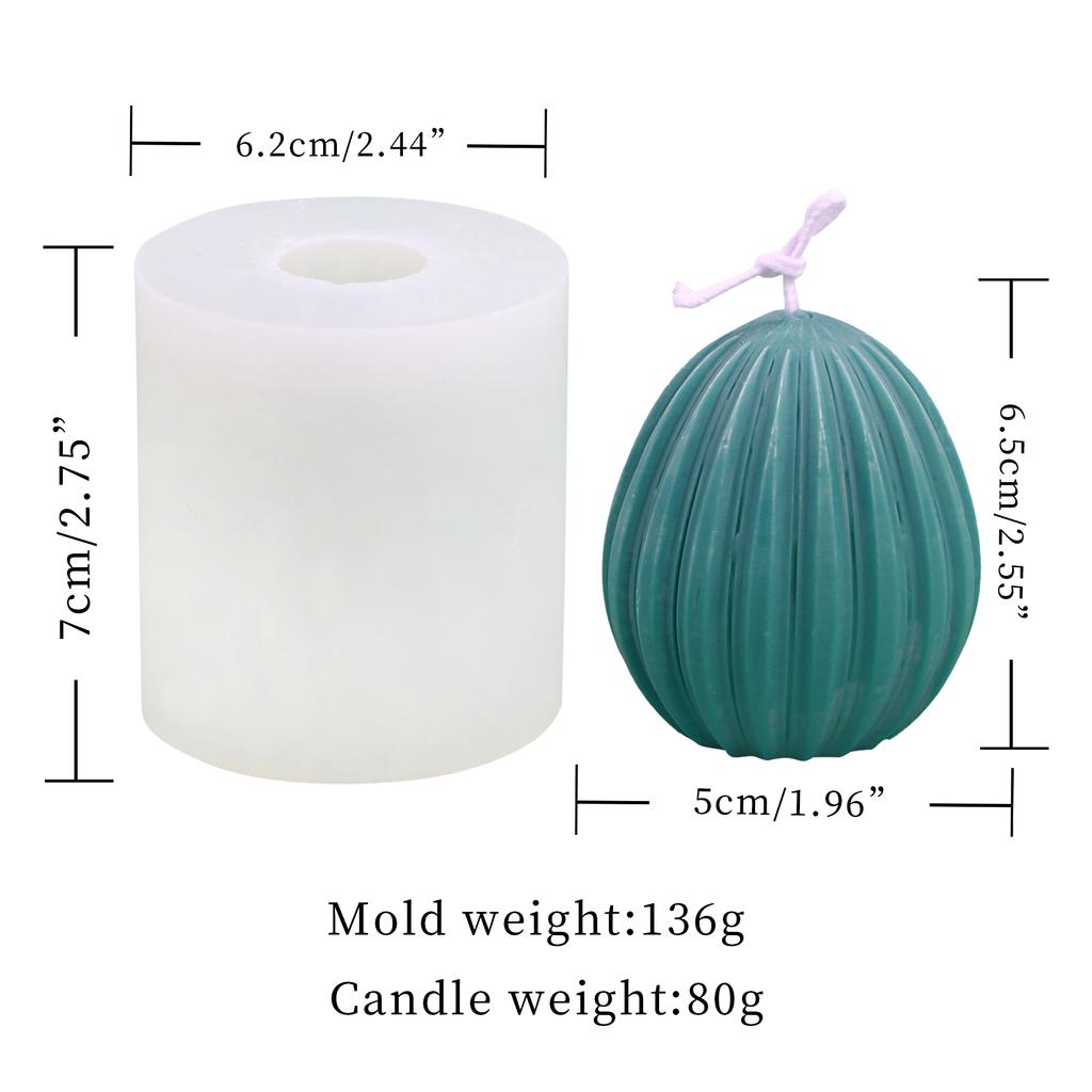 3D Easter Egg Silicone Mold Candle Making Chocolate Food Candy Cake Molds Form Mould Candles Business Round Flowers Easter Theme