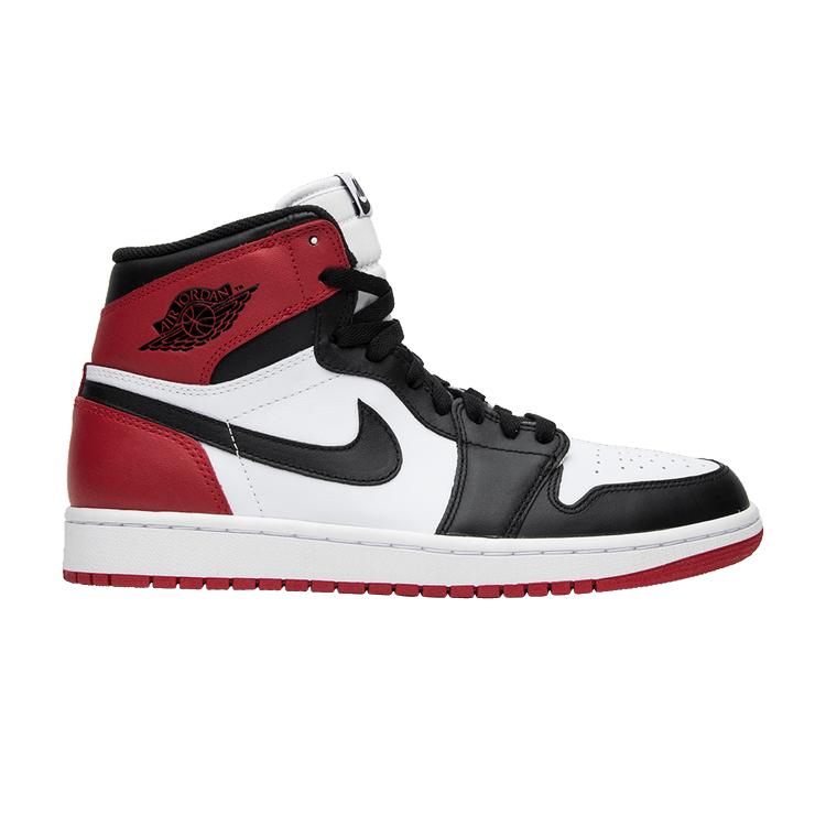

Air Jordan 1 Retro High OG Black Toe 2013 Мужские кроссовки Белые Спортивные-Красные 555088-184