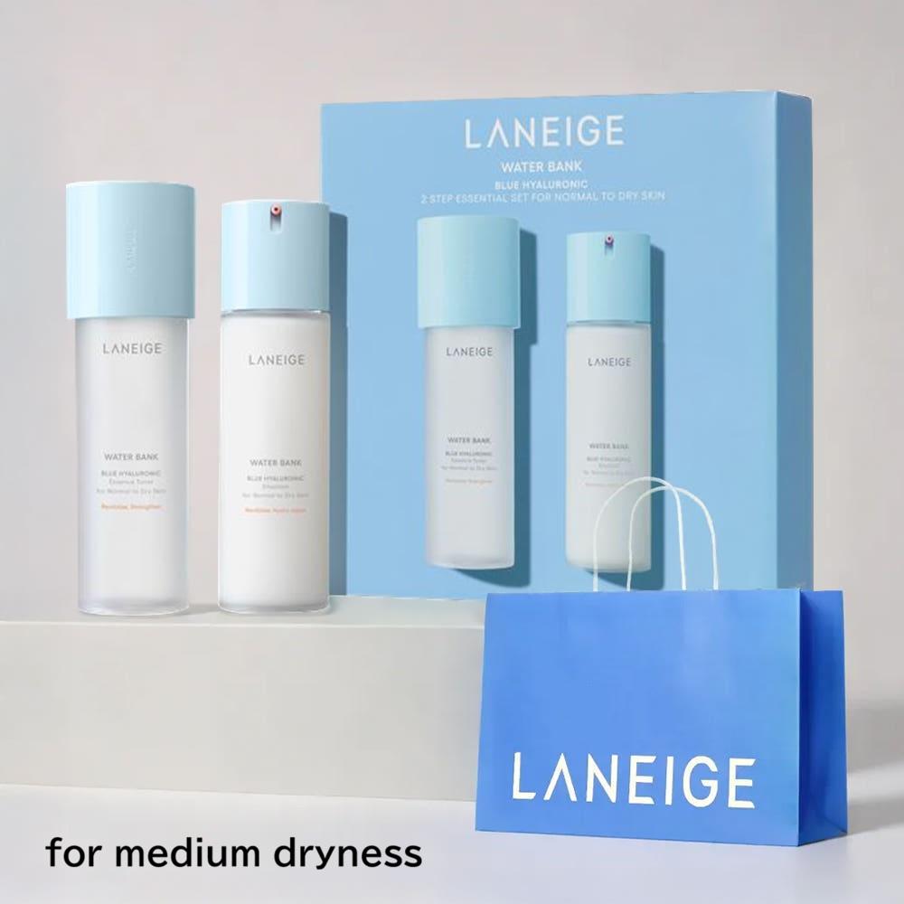LANEIGE Water Bank Blue Hyaluronic Skincare Set Hydration Toner & Emulsion Set 2type