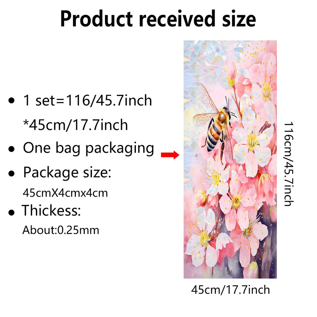 Europeisk Retro Stil Vindusfilm PVC Elektrostatisk Glassklistremerker Farget Vindusfilm Statisk Heftende Frostet Glassfilm