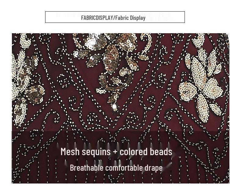 European & American 1920s Vintage Sequin Beaded Tassel Plus Size Evening Party Dress