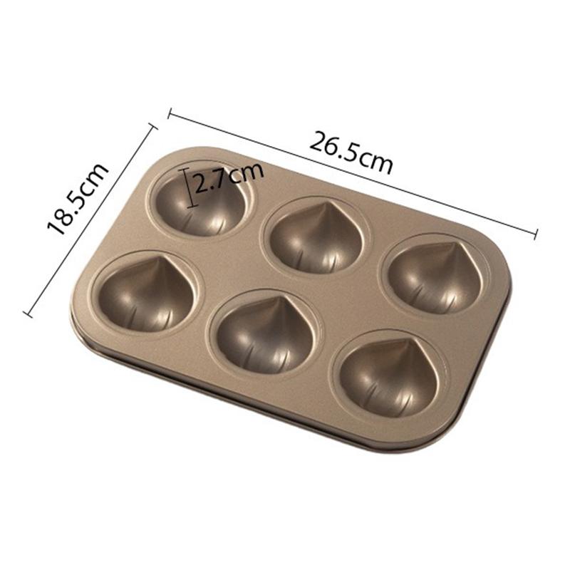 

6/9/12 Cavity Chestnut Shaped Cake Baking Tray Mold Madeleine Butter Rice Cake Mold Non-Stick Carbon Steel Kitchen Baking Tool