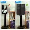Durable Black 210D Oxford Cloth Speaker Covers - Water and Dust Resistant, Multiple Sizes for Home Theater Outdoor Sound Systems