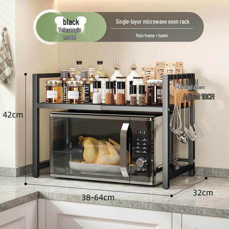 Extendable Kitchen Storage Rack for Microwave & Rice Cooker