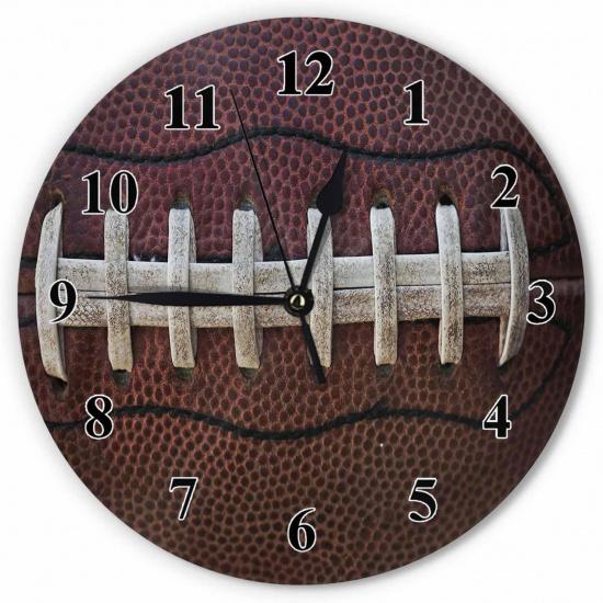 Record Vintage Wall Clock Round 10 Inch Battery Operated Black Album Disc with Blank Red Label Music Retro Quartz Silent Wooden Clocks Art Decorative