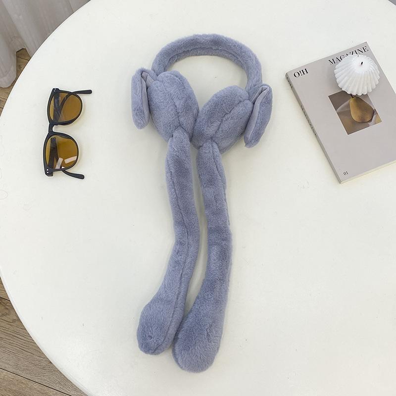 Douyin ears Warm rabbit earmuffs Moving bunny ears Earmuffs Internet celebrity ear bags Cute girl ear covers