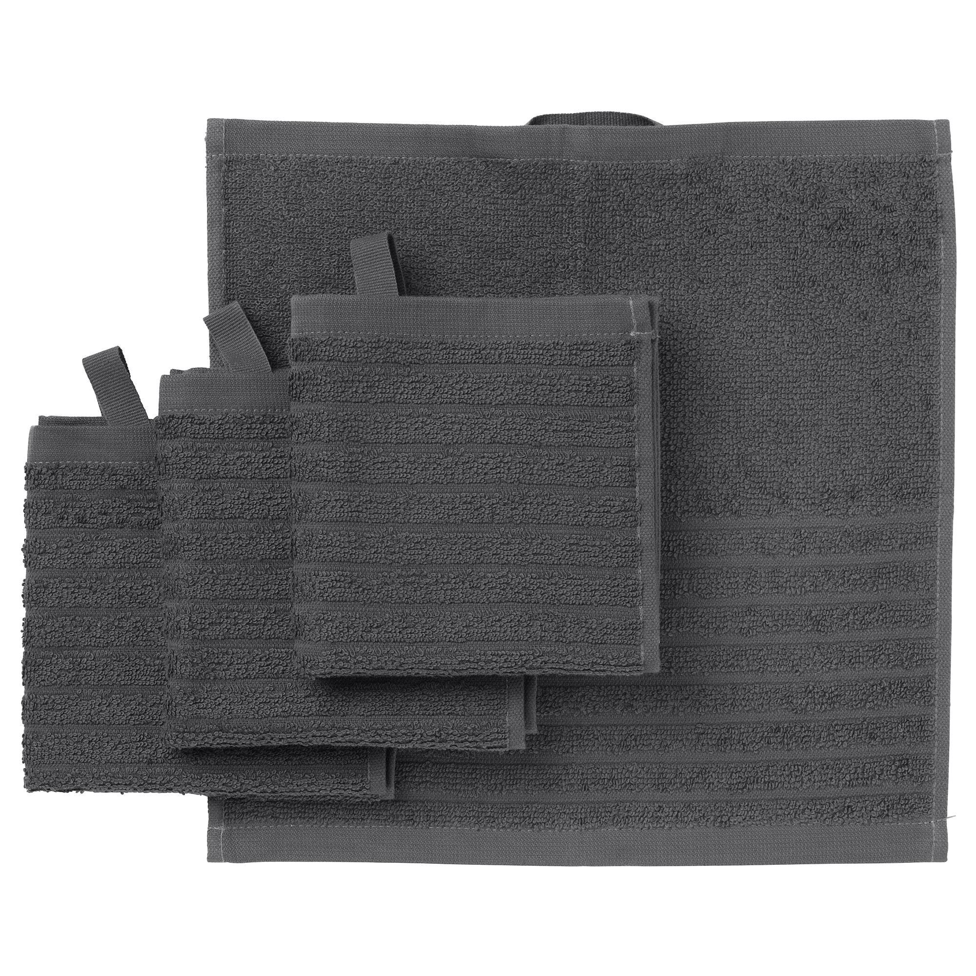 

IKEA VÅGSJÖN koyu gri 30x30 cm el havlusu