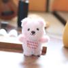 Bearshaped Plush Keychain Charm Short Pile Material Bag Decoration Collecting