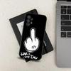 Cartoon Middle Finger   Phone Case For Samsung S21,S22,S23,S30,Ultra,S20,Plus,Fe,Lite,Note,10,9,5G Black Soft Cover