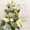 3 Heads Artificial Flower Bouquet Faux Silk Eustoma Lisianthus Flower with Long Stem Fake Floral Arrangement for DIY Wedding Bouquet