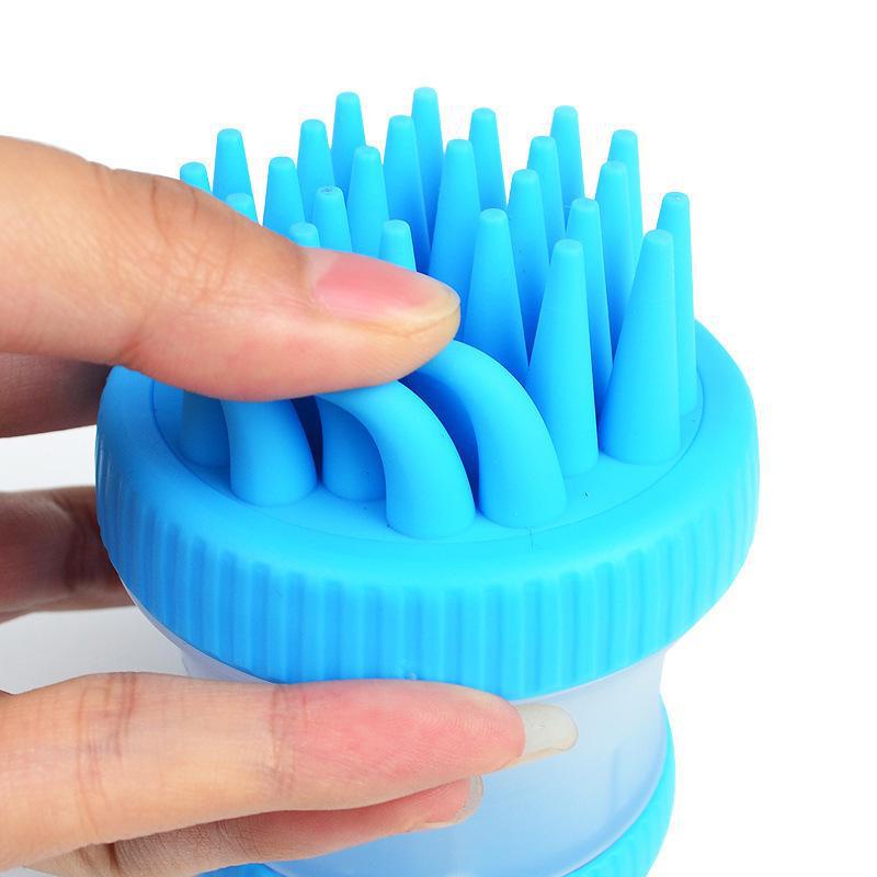 Multifunctional Silicone Pet Bath Brush for Dogs: Cleans, Massages, and Decontaminates
