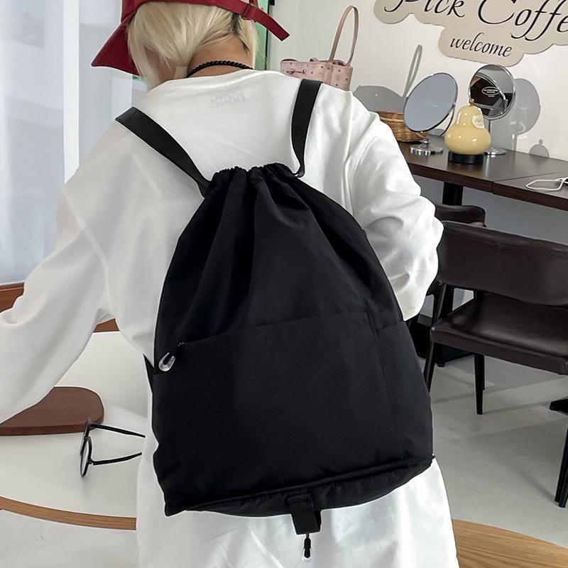 Backpack for Women Simple Solid Color Bookbag Travel Backpack for Student Girls