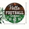 Vintage Metal Football Sign 8x8 Inch Retro Wall Art Waterproof Country Decor for Home Bar