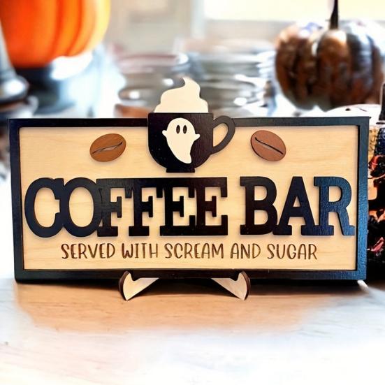 Seasonal Desktop Display Hello Fall Wooden Sign, Cutting Board Shape Autumn Harvest Tabletop Ornament with Centerpiece for Dining Table Hanging Rope &