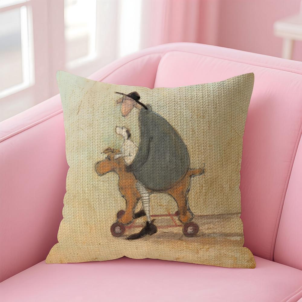 Fashion Sam Toft Cushion Cover Natural Linen Pillow Case Double-Sided Print Decorative Sofa Pillowcase Home Decor Gift