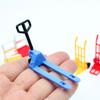 Miniature Dollhouse Accessories Platform Trolley Fork Lift Hand Cart Set Doll House Scene Ornament Mini Flat Cart Pallet Truck Dolly