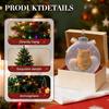 Cute Cat Christmas Ball Ornament 3D Animal Clear Plastic Ball Xmas Tree Ornaments