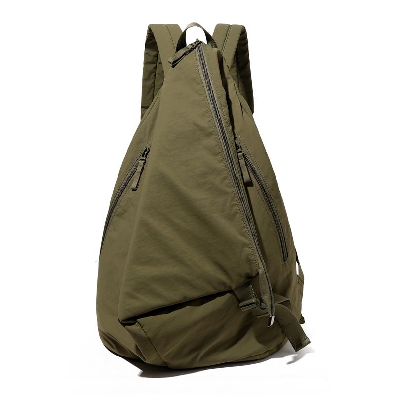 Women's Solid Color Backpack Men's Nylon Backpack Large Capacity Student Schoolbag