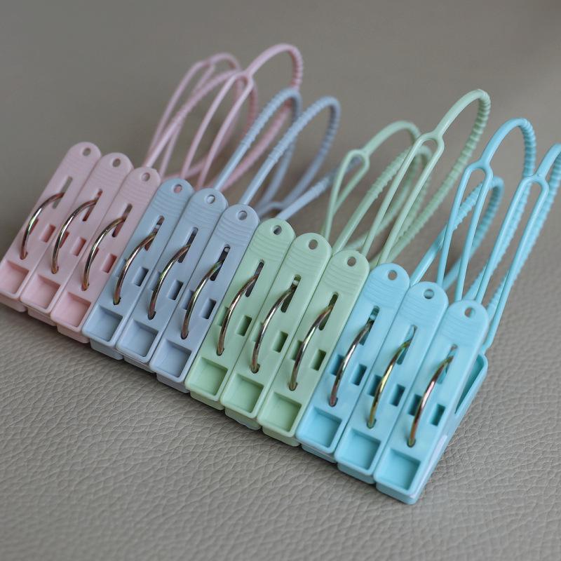 Zhenxing Plastic Clothes Pegs with Rope Hook - Non-slip Clips for Student Sock Drying & Hangers