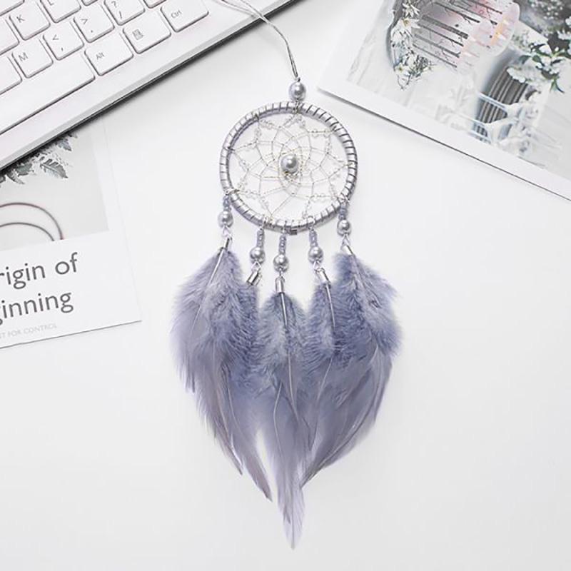 Dream Catcher Wall Decor Boho Feather Hanging Ornament Home Decoration Craft Gift for Bedroom Living Room Balcony Outdoor Car