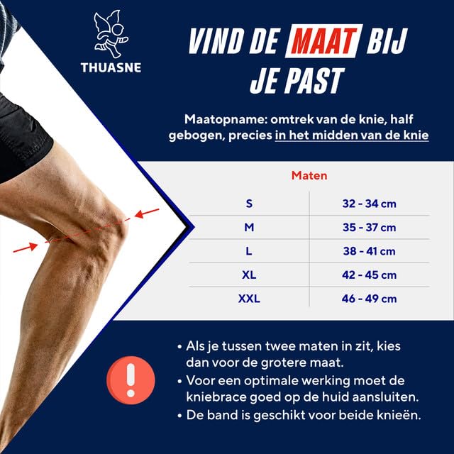 THUASNE SPORT Knee 3D Knit Sports Support comfort without restricting blood anatomical design for ease of side stays for reduced knee ideal for sports