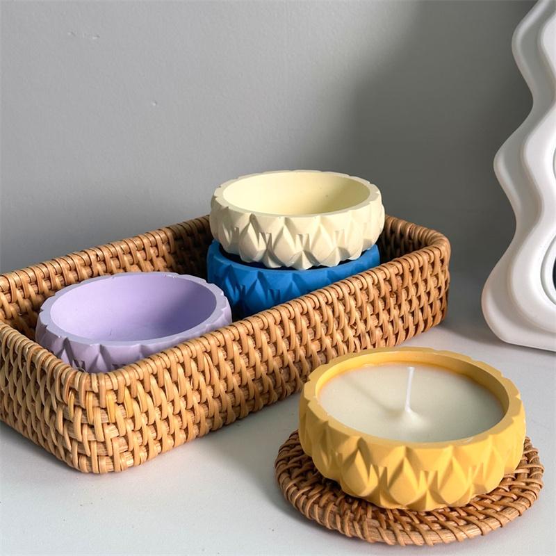 Concrete Candle Jar Silicone Mold DIY Flowerpot Craft Making Plaster Resin Jewelry Storage Box Casting Molds Home Decor Supplie