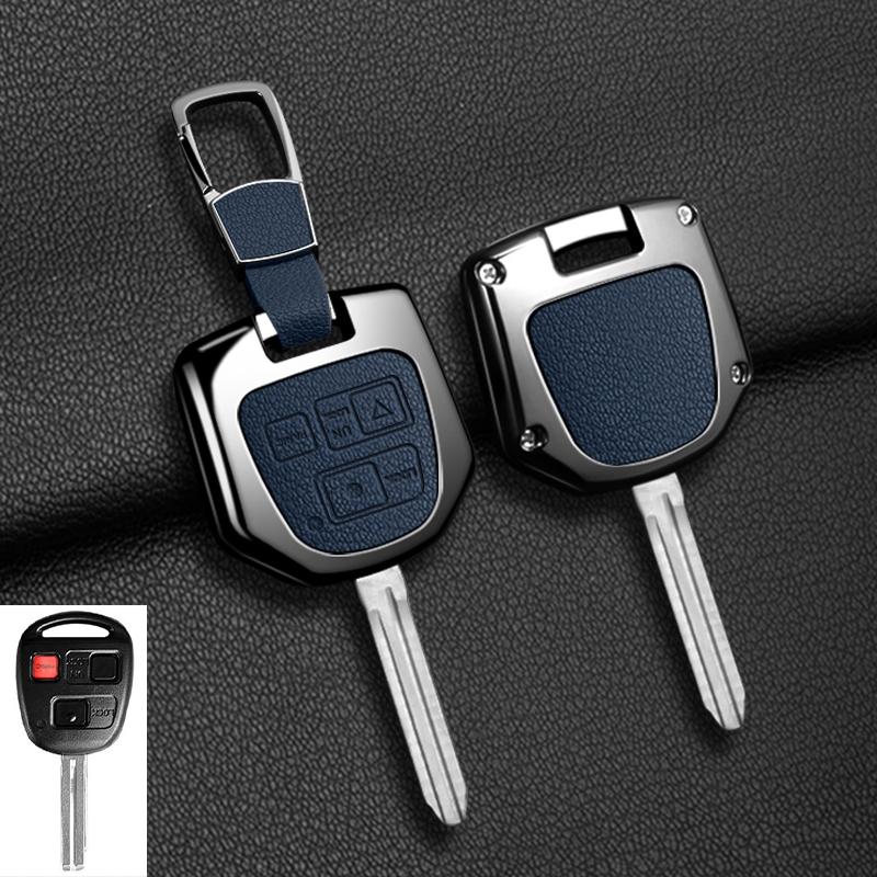 Zinc Alloy Key Case Cover Shell Fob Holder For Toyota FJ Cruiser Land 2008-2014 Yaris Echo For Lexus ES GS LS IS RX SC LX RX400h
