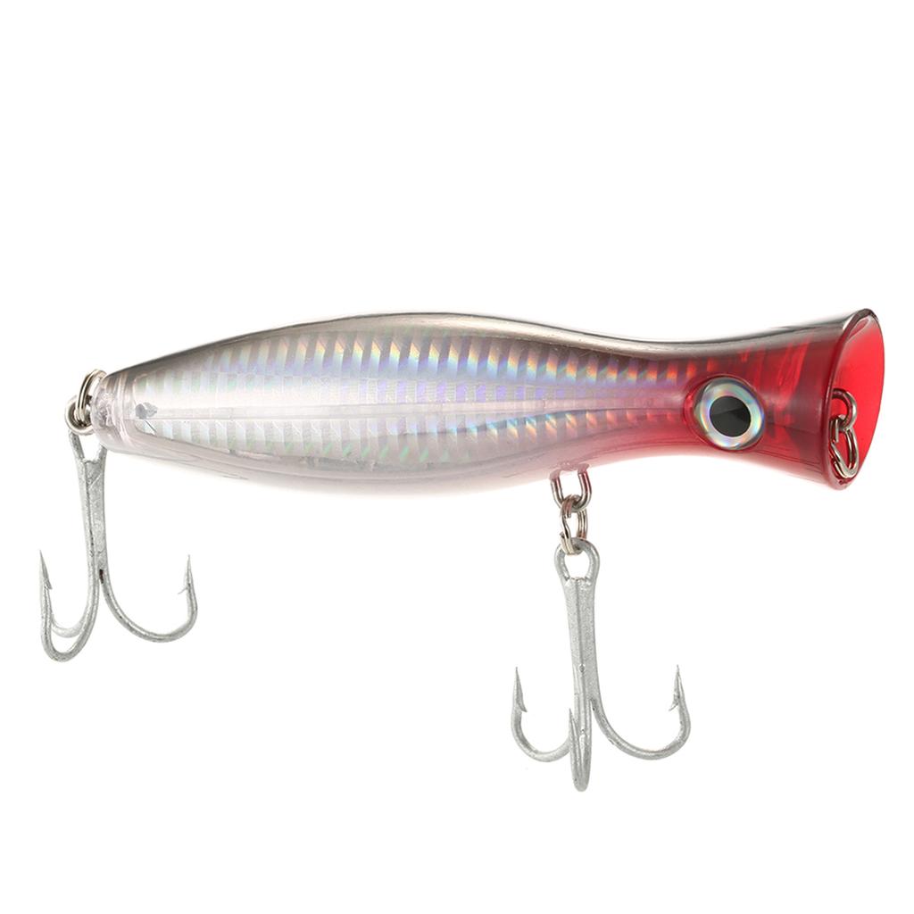 12cm   45g Large Popper Lure Artificial Seal Lure 3D Eyes Hard Popper Fishing Lure with Hooks and Ring for Saltwater