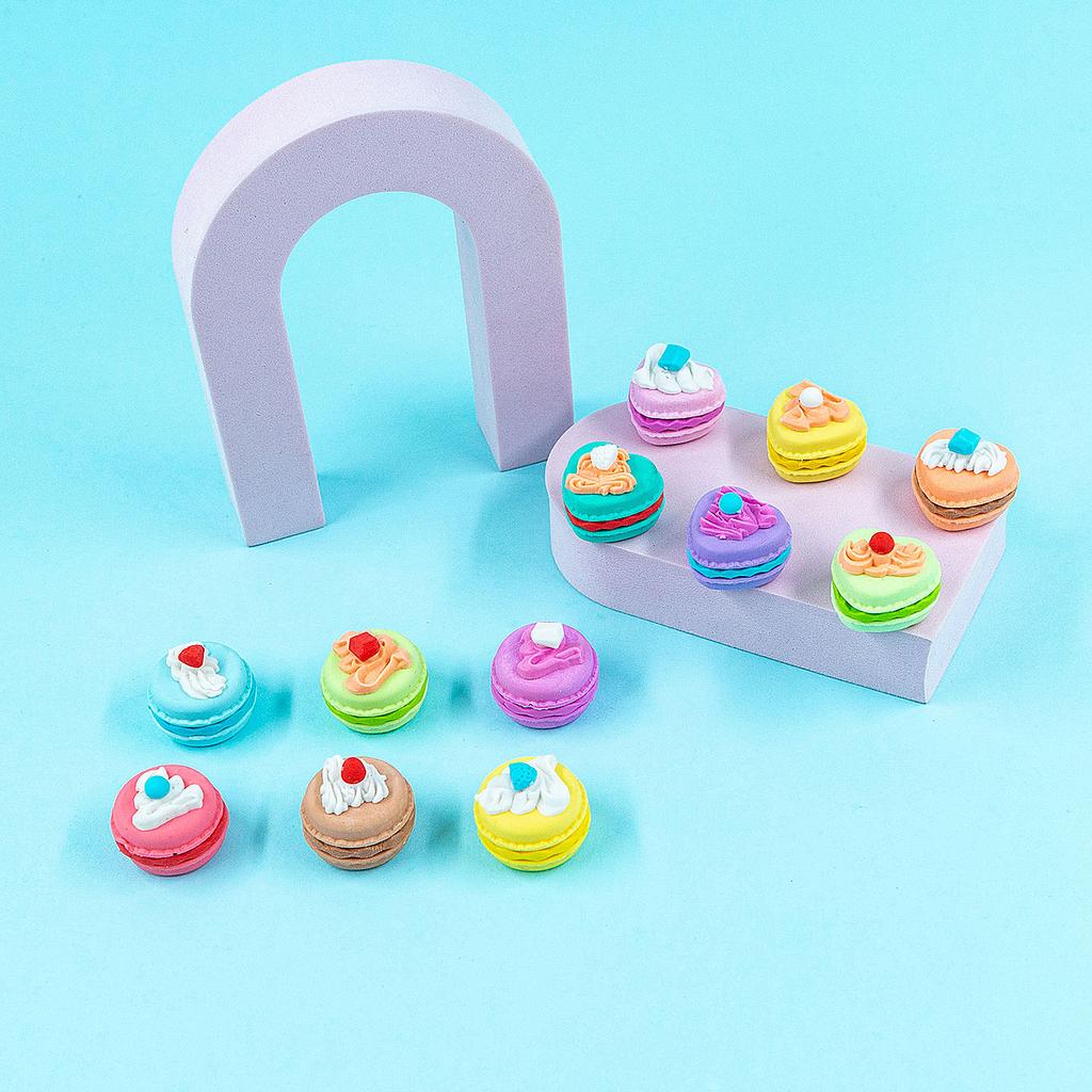 Office School Supplies New product 3D cute macaron cake eraser student gift birthday Childrens Day holiday kawai stationery