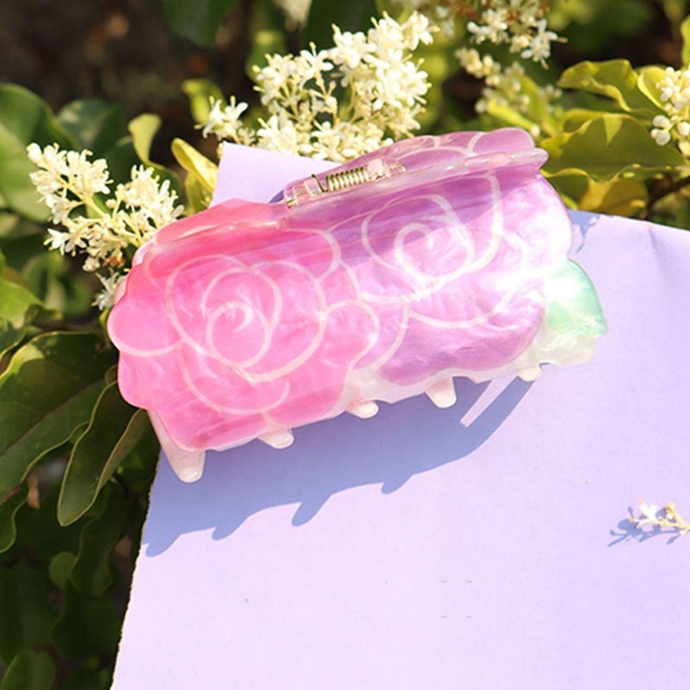 Color Astronaut Plastic Hair Claw Korean Style Headwear Female Hair Accessories Flower Hair Clip